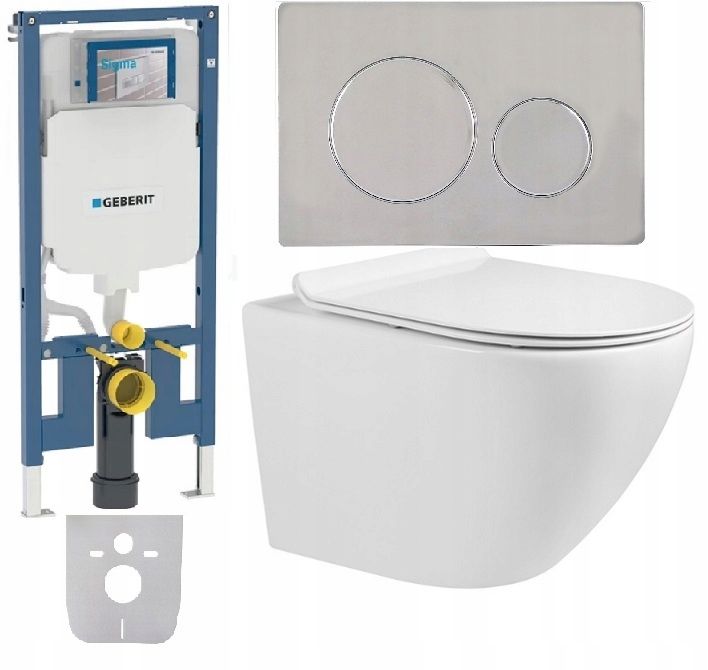  Wc rāmja komplekts geberit + atslēga + tualetes pods melns matēts + dēlis w/o+fresh