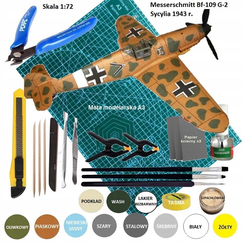  Modelis cisterna pantera tank panther type g + akrila krāsas modeļiem. aksesuāri