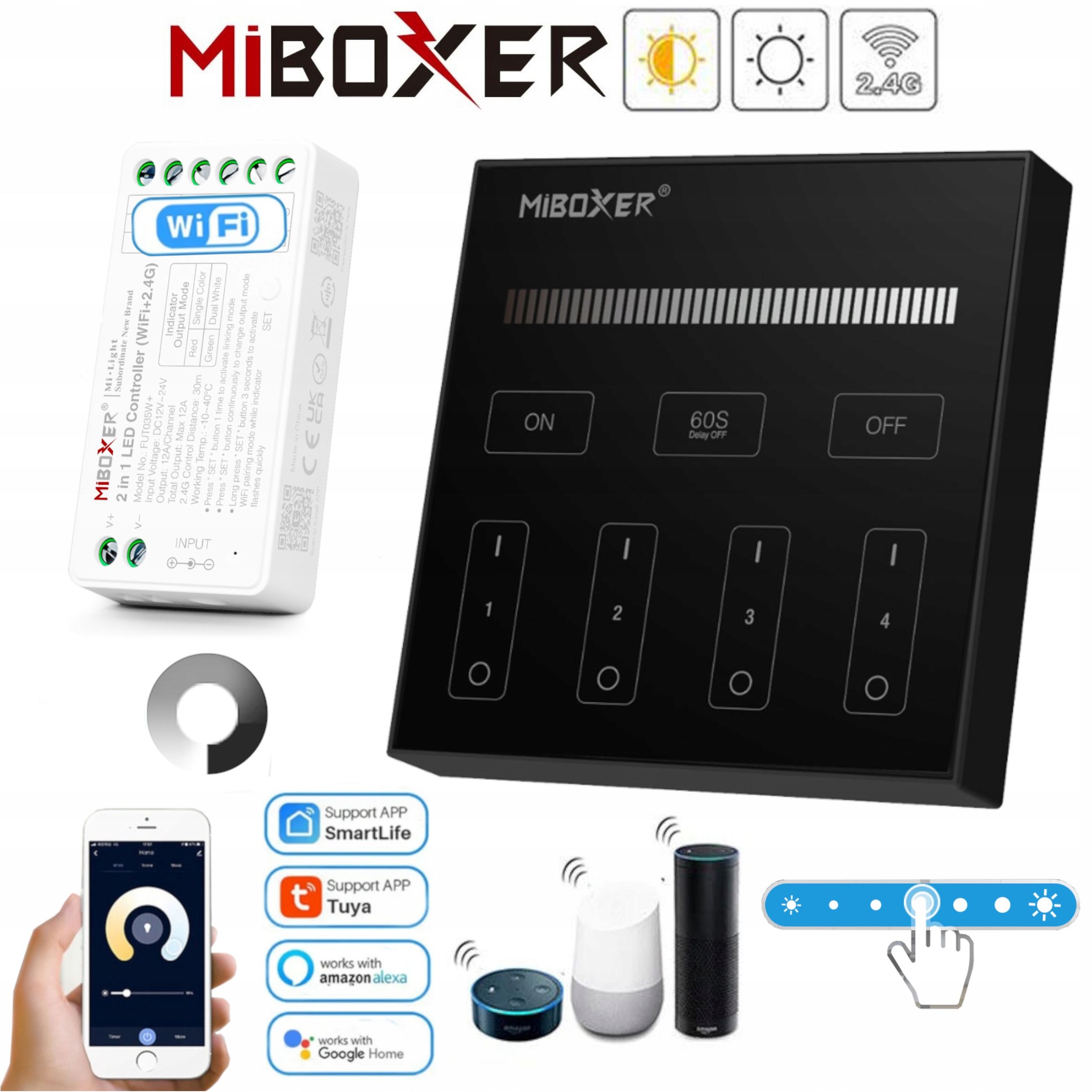  Plate miboxer control led b2 + controller mono / cct smart home wi-fi