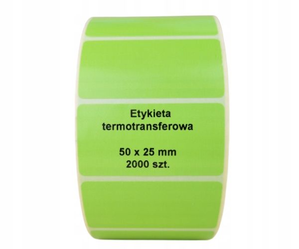  Terminio perkėlimo etiketės 50x25mm žalias 1000