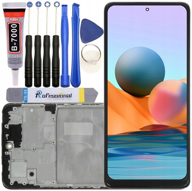  Xiaomi redmi note 10 pro lcd ekranas rėmelis inc