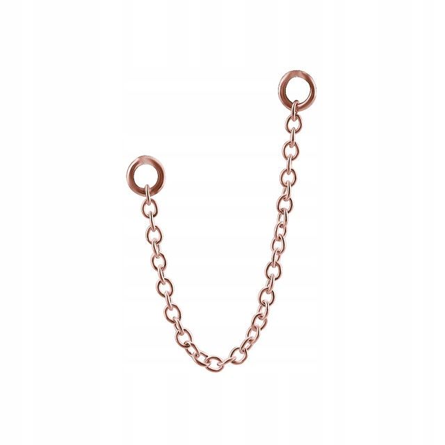  Reťaz - ružové zlato - piercing - 50 mm