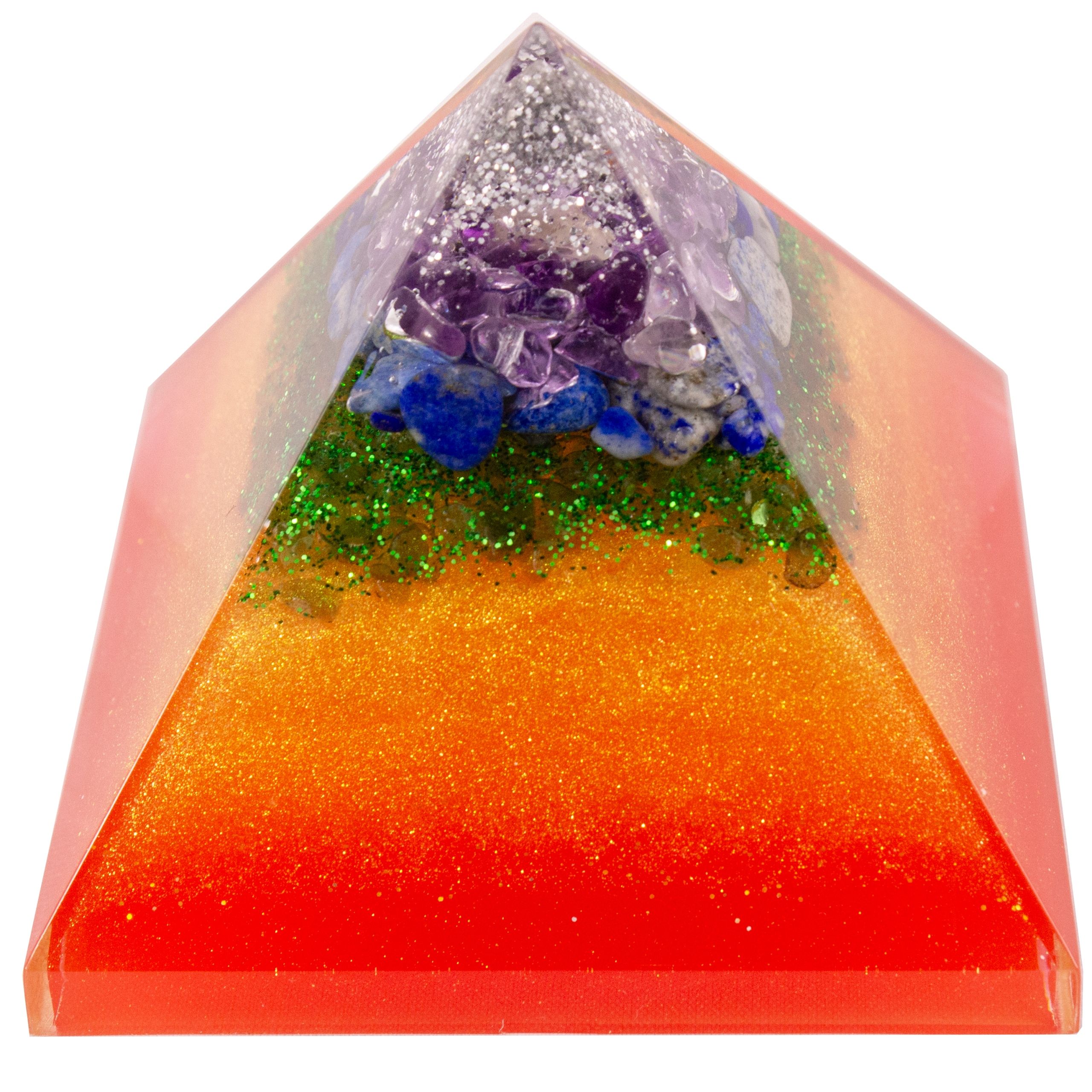 Pyramide orgonit amethyst lazuryt oliwin tigerauge feng shui chakren 5cm