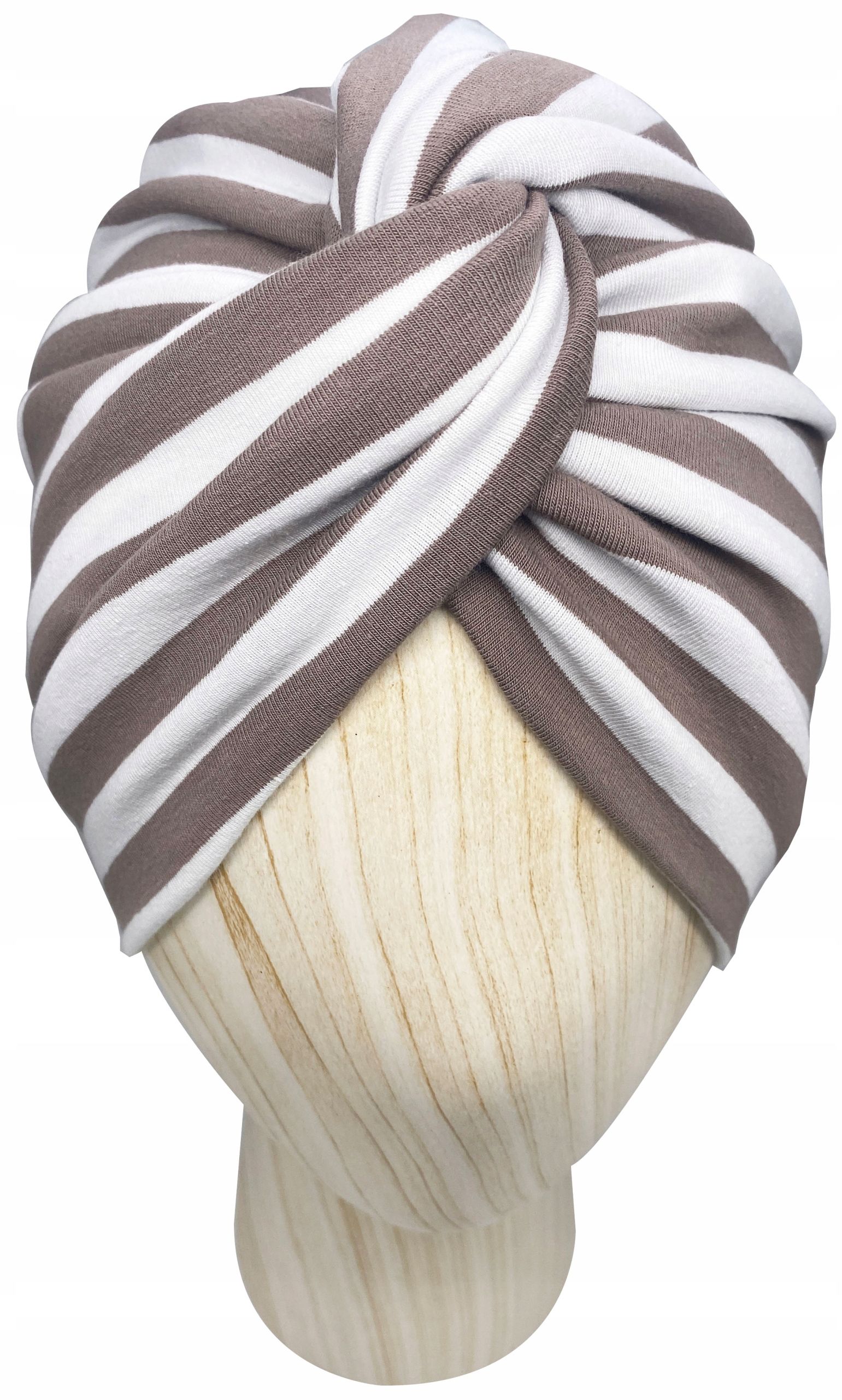  Mütze turban twist jersey baumwolle green lines onkologie