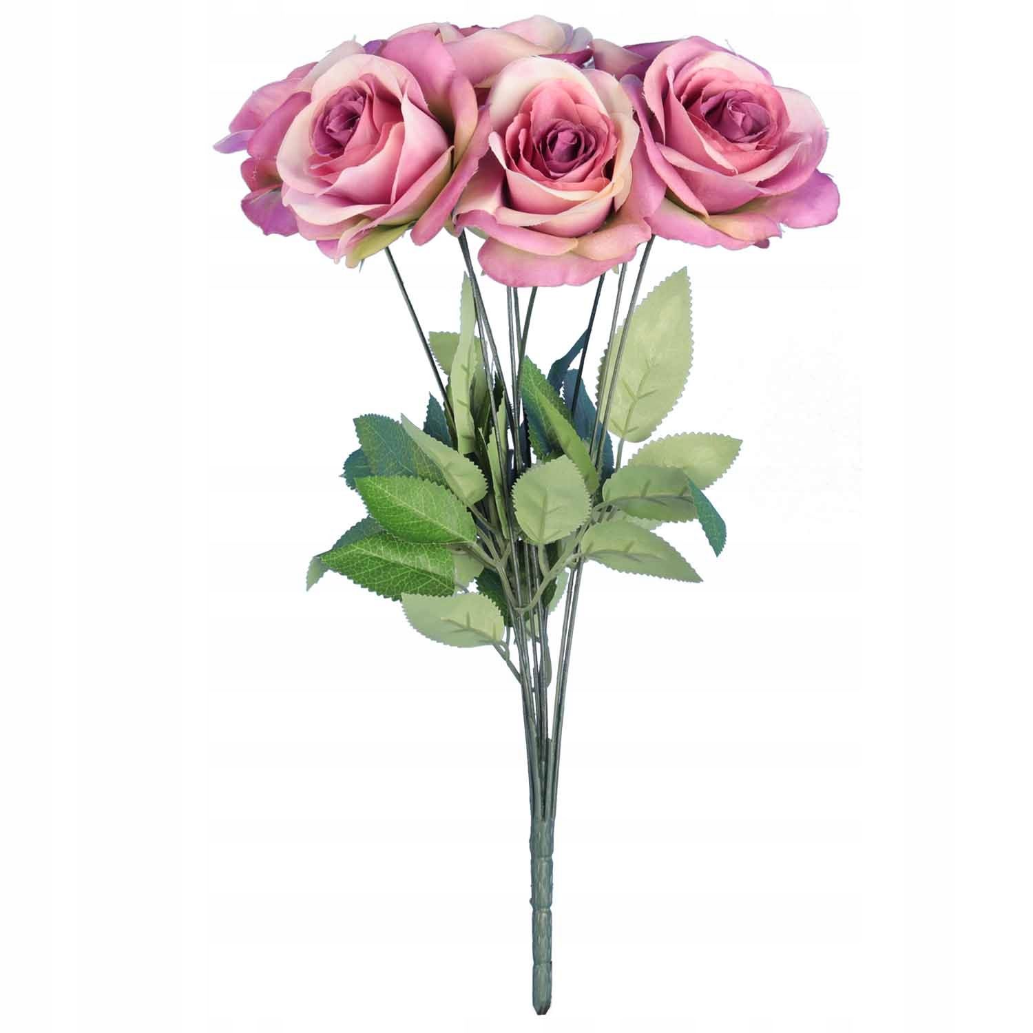 Kytice 9 veľkosť 48 cm ružový umelé kvety roze ako nažive do vázy