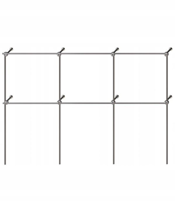  Stand with holder for clothes hangers shelf 2x1,5m