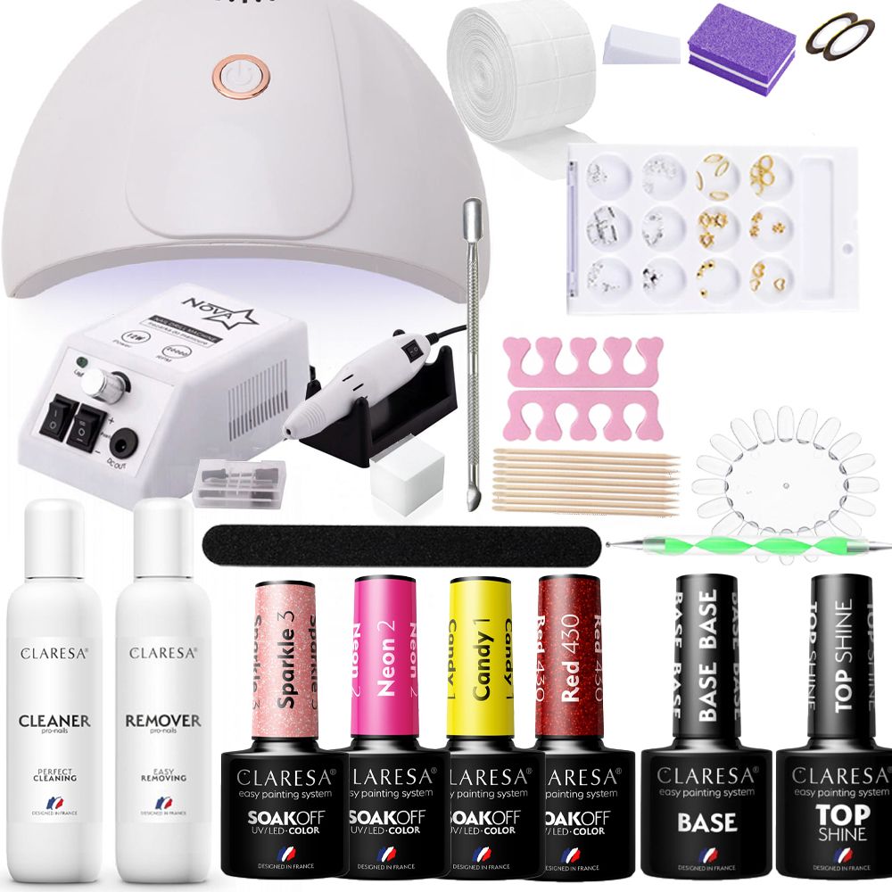  Garnitur hybrid-nagellacke claresa lampe basis top