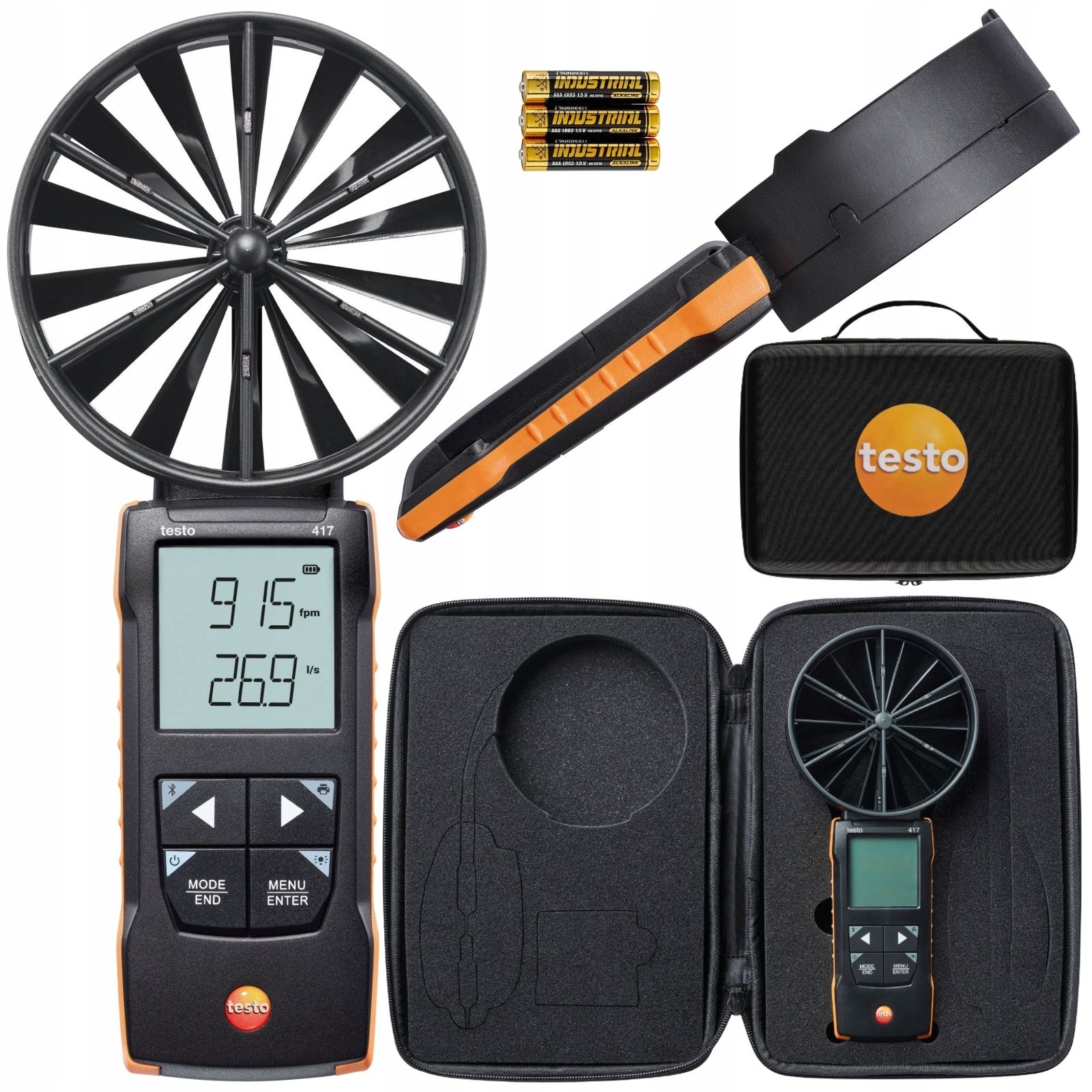  Anemometrs testo 410-2 temperatūras mērītājs wilgotonosci anemometrs