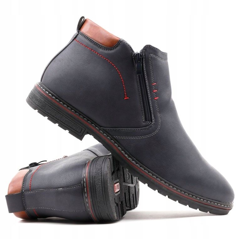  Men&#39;s boots insulated oversized winter boots trekking black snow boots