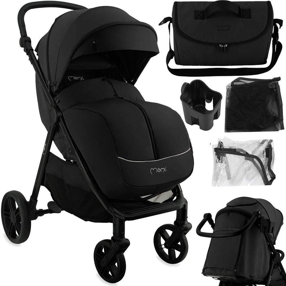  Sportkinderwagen in 22 kg - momi clara schwarze farbe - zubehör tasche