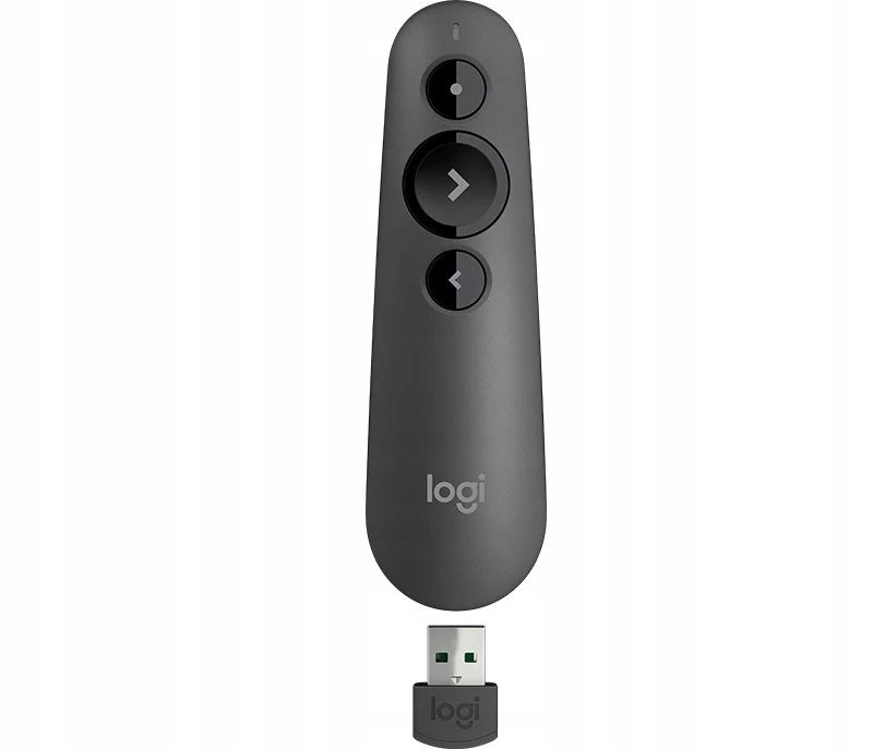  Lazerinė rodyklė logitech r500s grafito spalvos valdymo pultelis "bluetooth" aaa