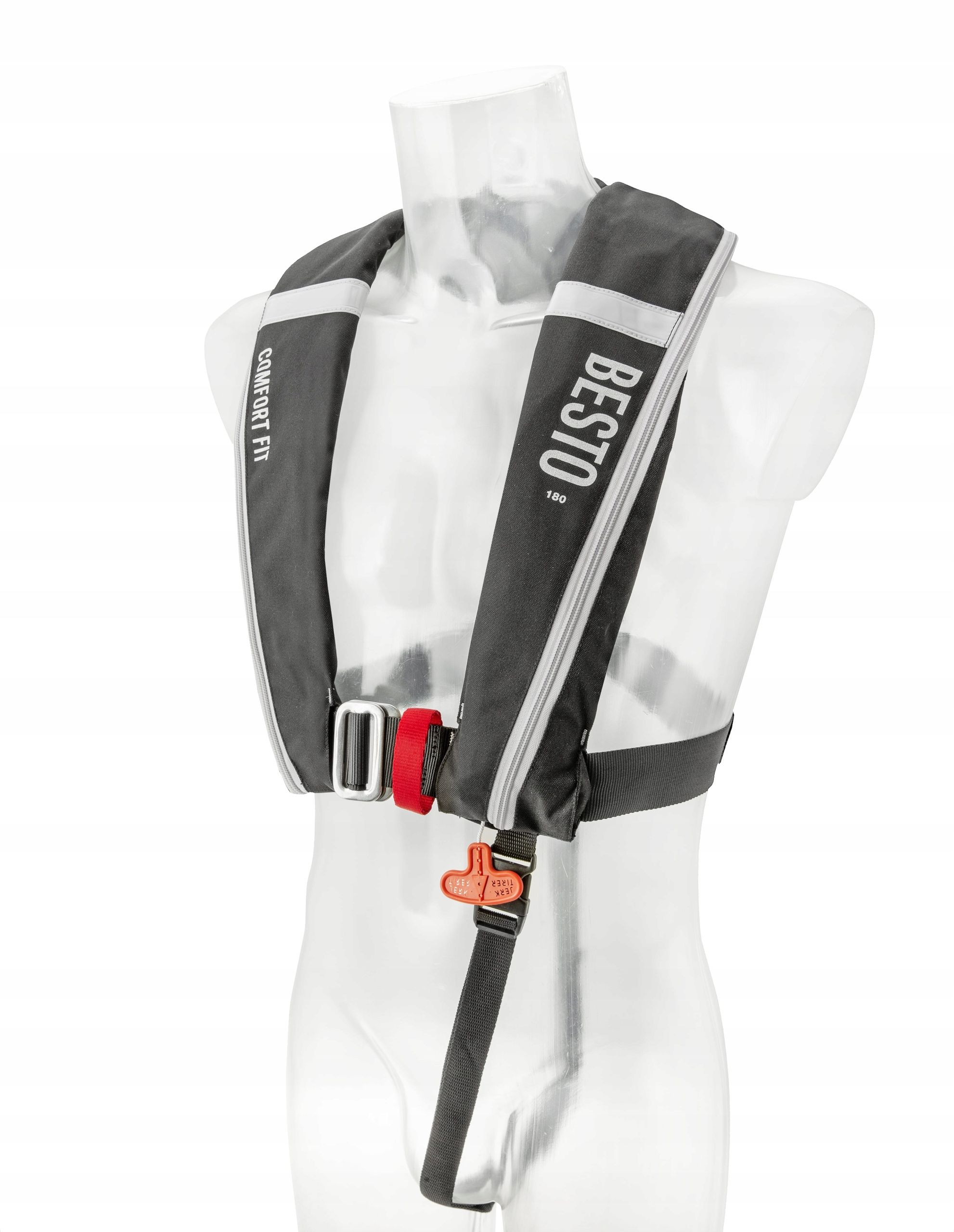  Pneumatinė liemenė automatinė 300n 40+kg raudonos spalvos besto