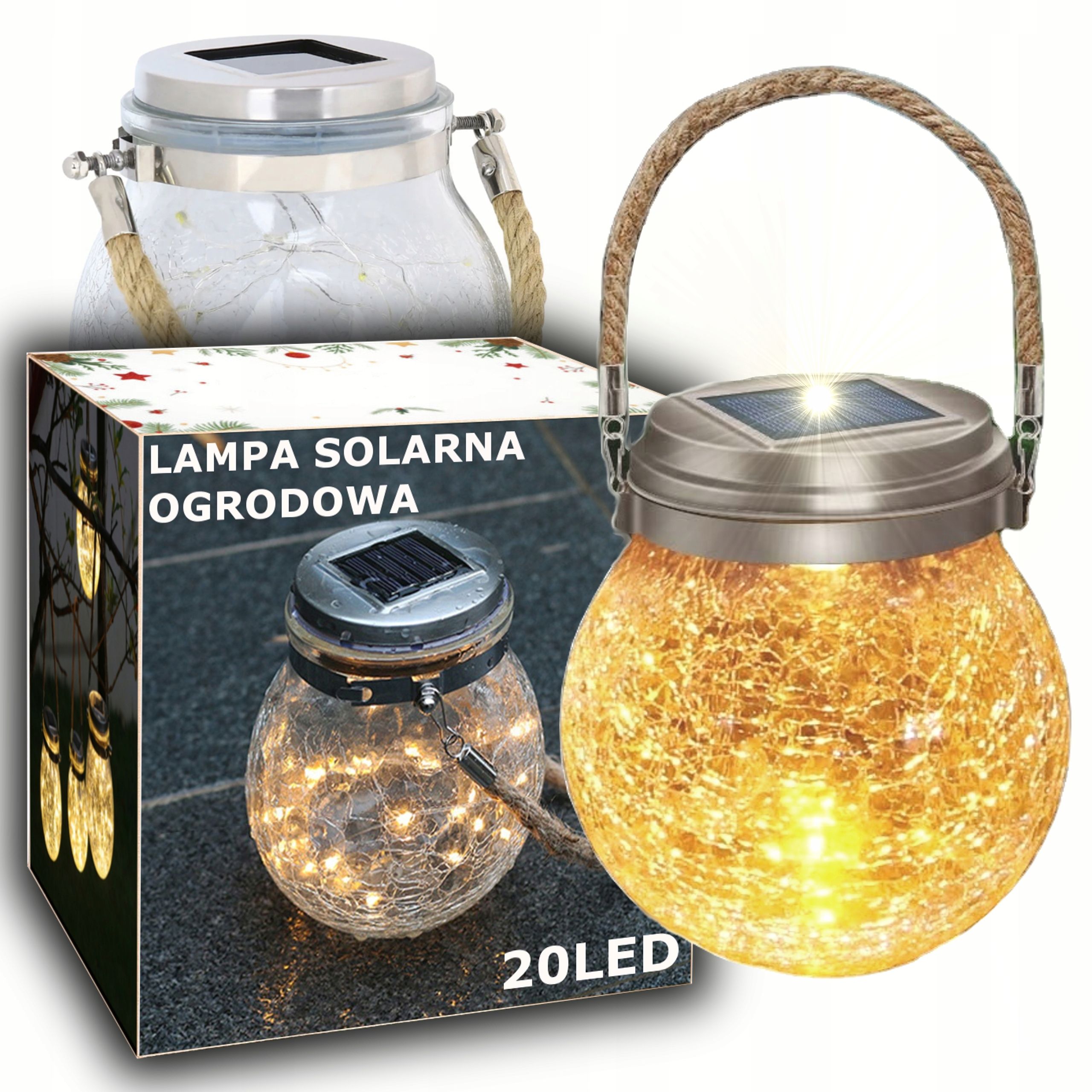  Sodo girlianda su saulės baterija viela 200led šviesos grandinė 12m ip44 - lauko.