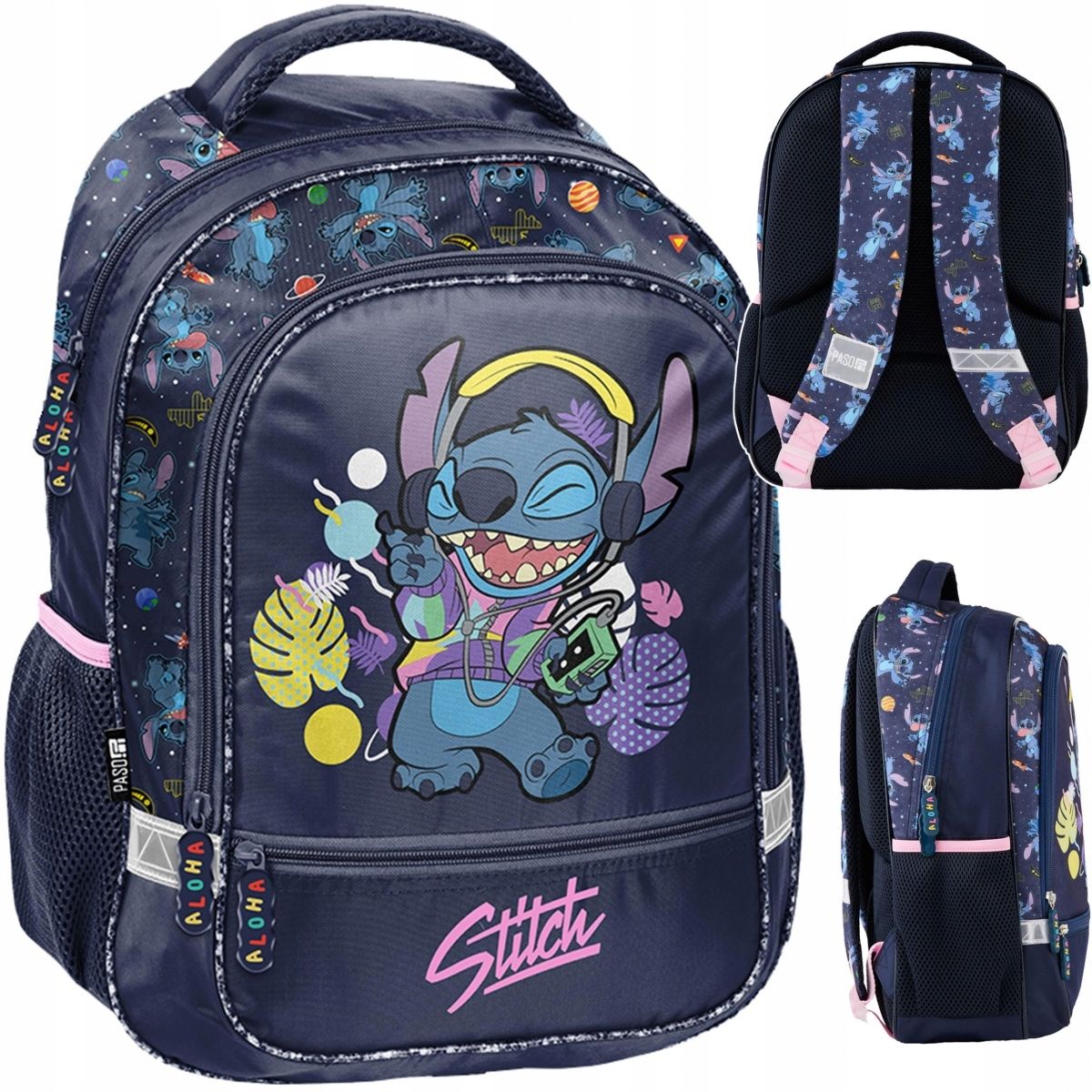  Stitch garnitur 6 elem. rucksack zur schule stich für mädchen in klassen 1-4 paso