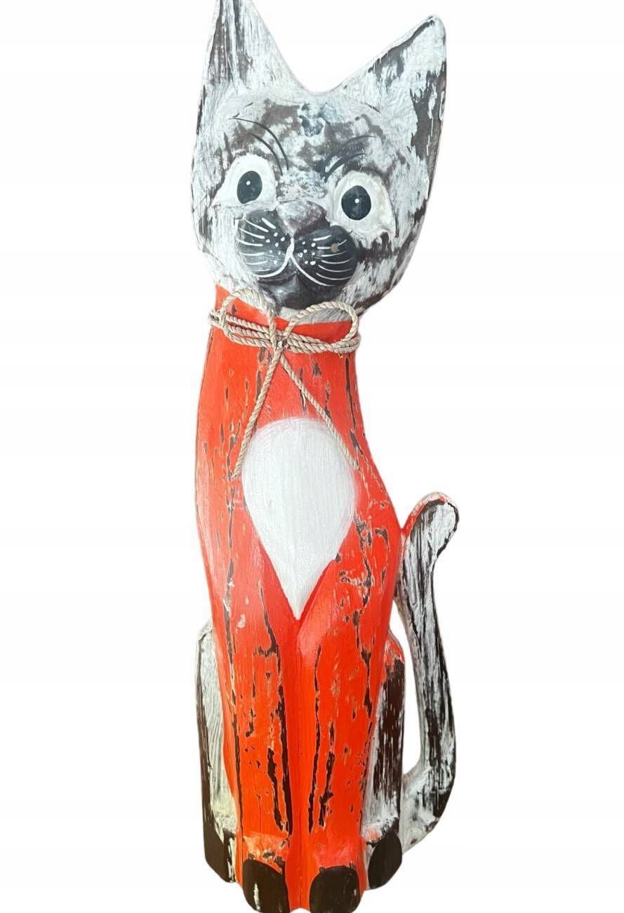  Katze kätzchen holzfigur wunderschön einzigartig dekoration oder geschenk 30cm