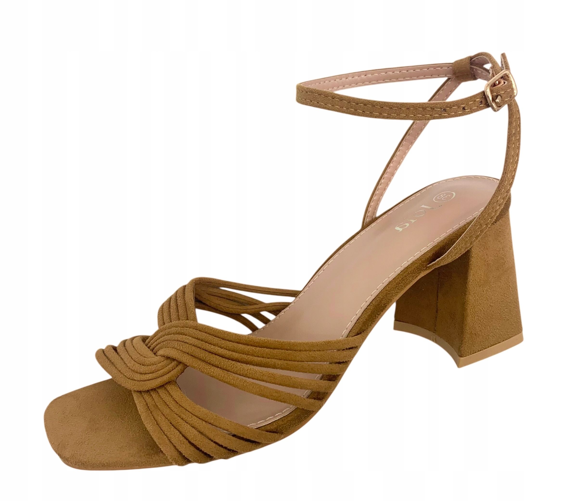  Sandals for women green on a low heel jasmine 38 mint elegant