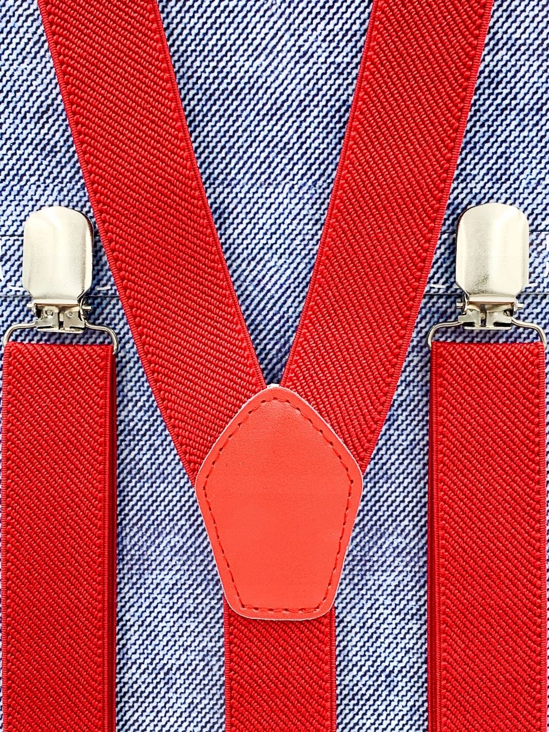  Burgundy uniform smooth braces for trousers