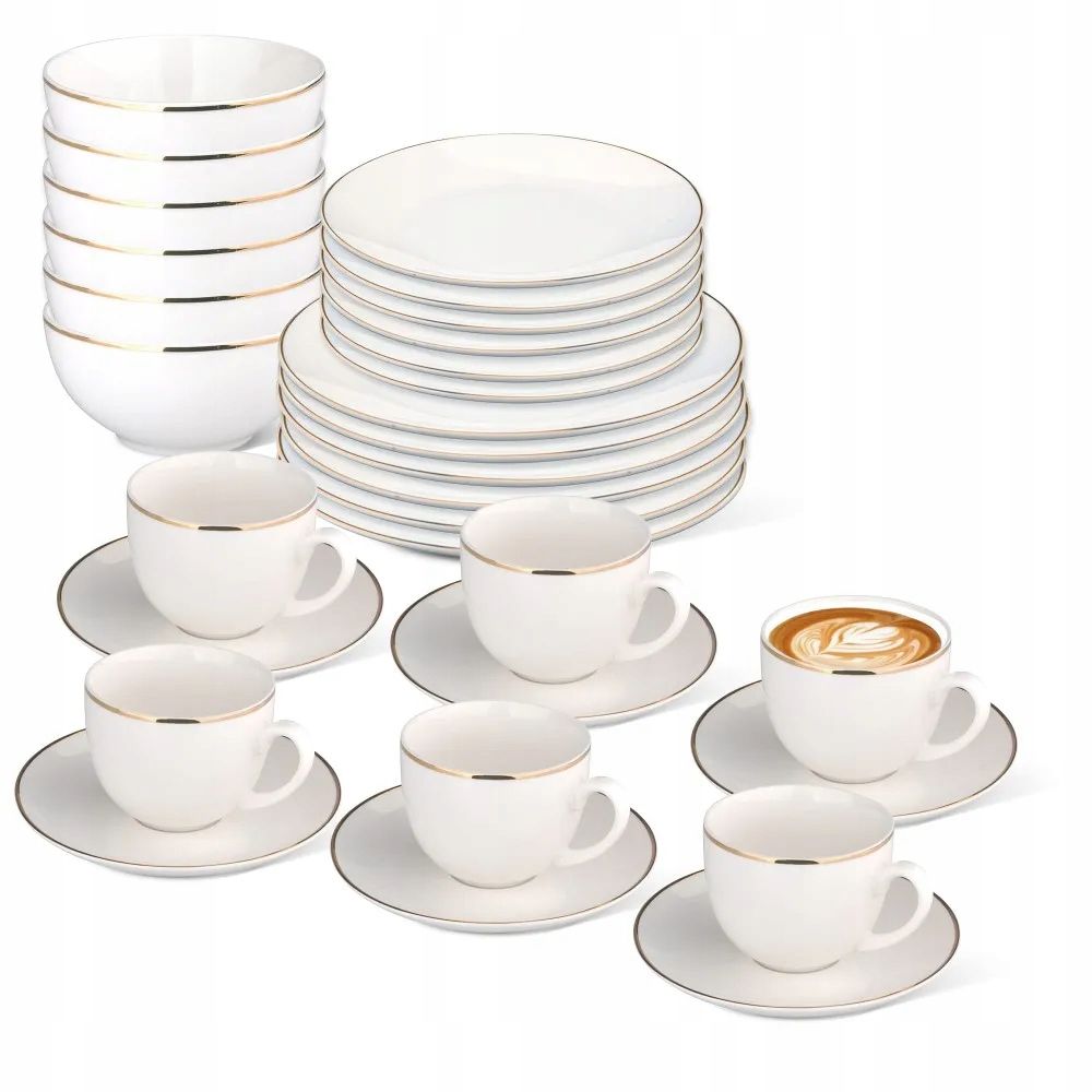 Tellerset 6 personen schüsseln platten 18 pcs. altom design reactive ivory