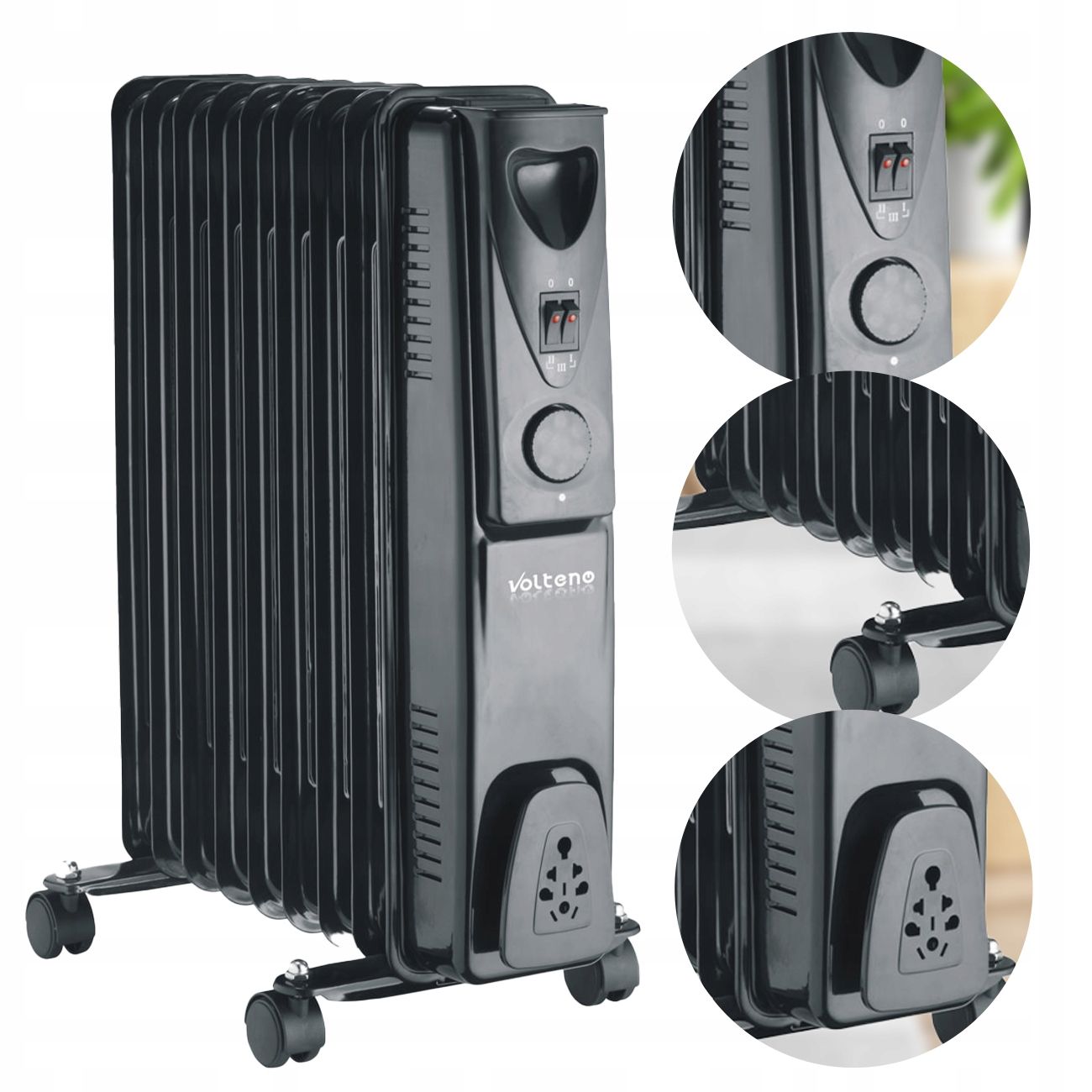  Termoventiliatorius oro šildytuvas elektrinis šildytuvas 2000w 3 lygiai su termostatu