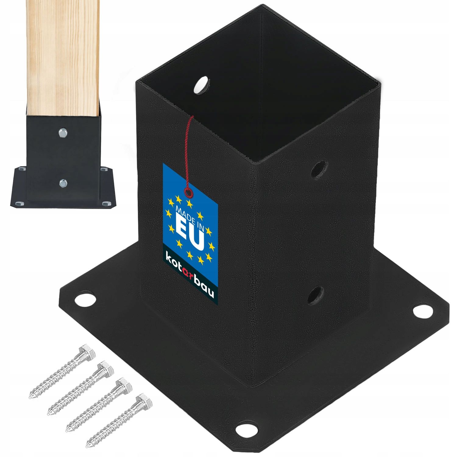  Uzskrūvējama staba pamatne turētāju enkurs 120x120