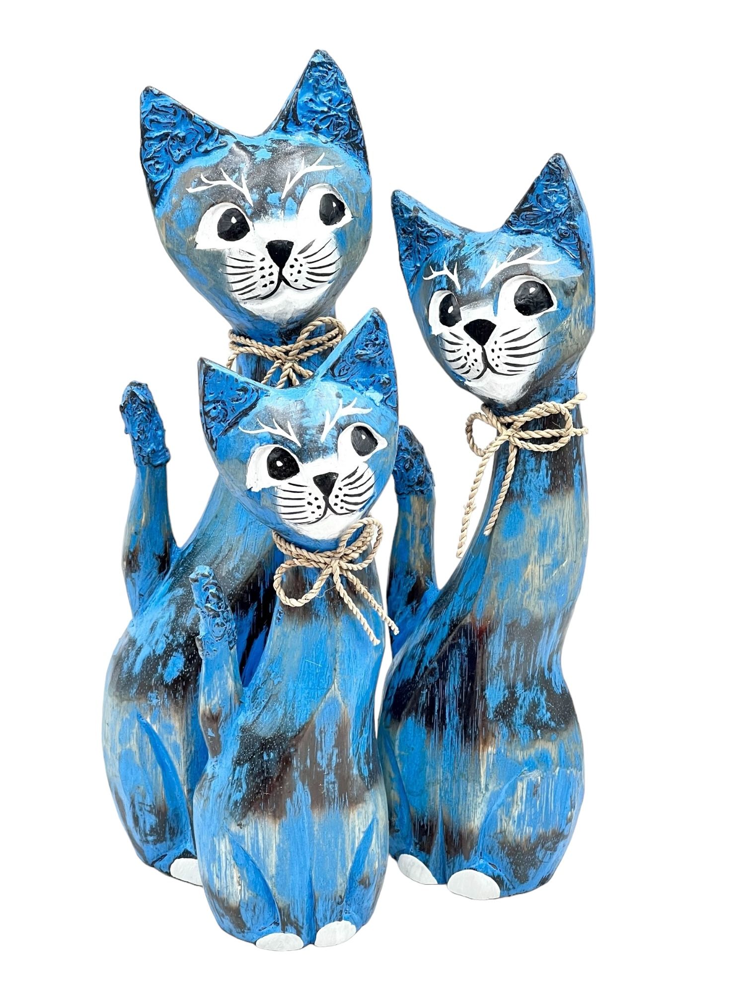  Katze kätzchen holzfigur wunderschön einzigartig dekoration oder geschenk 30cm
