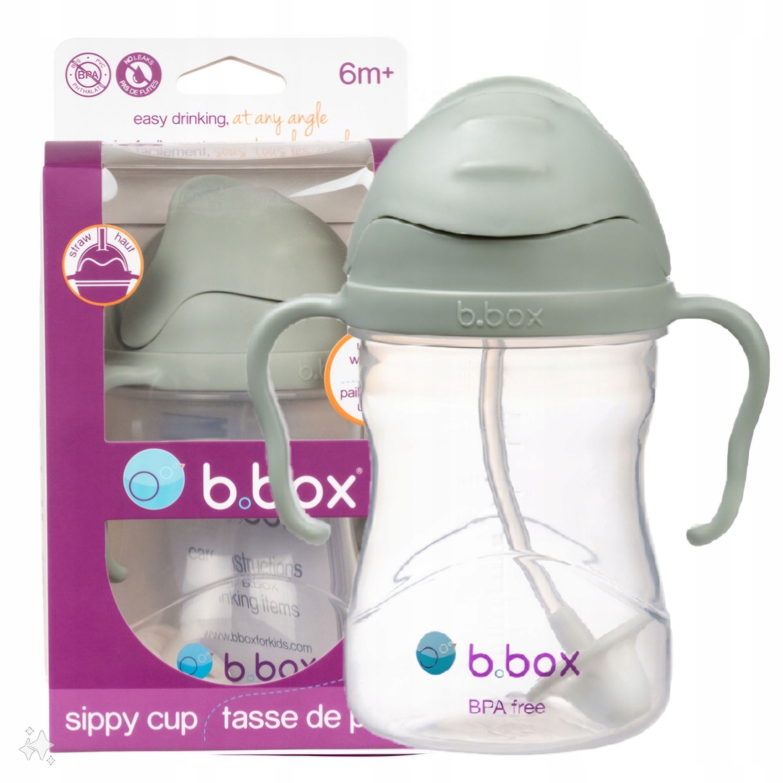  Komplekt jooma õppimiseks joogipurskkaev b.box + tass doidy cup