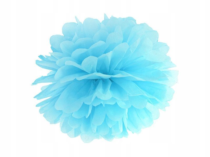  Pompom crepe paper decorative - red, 25 cm
