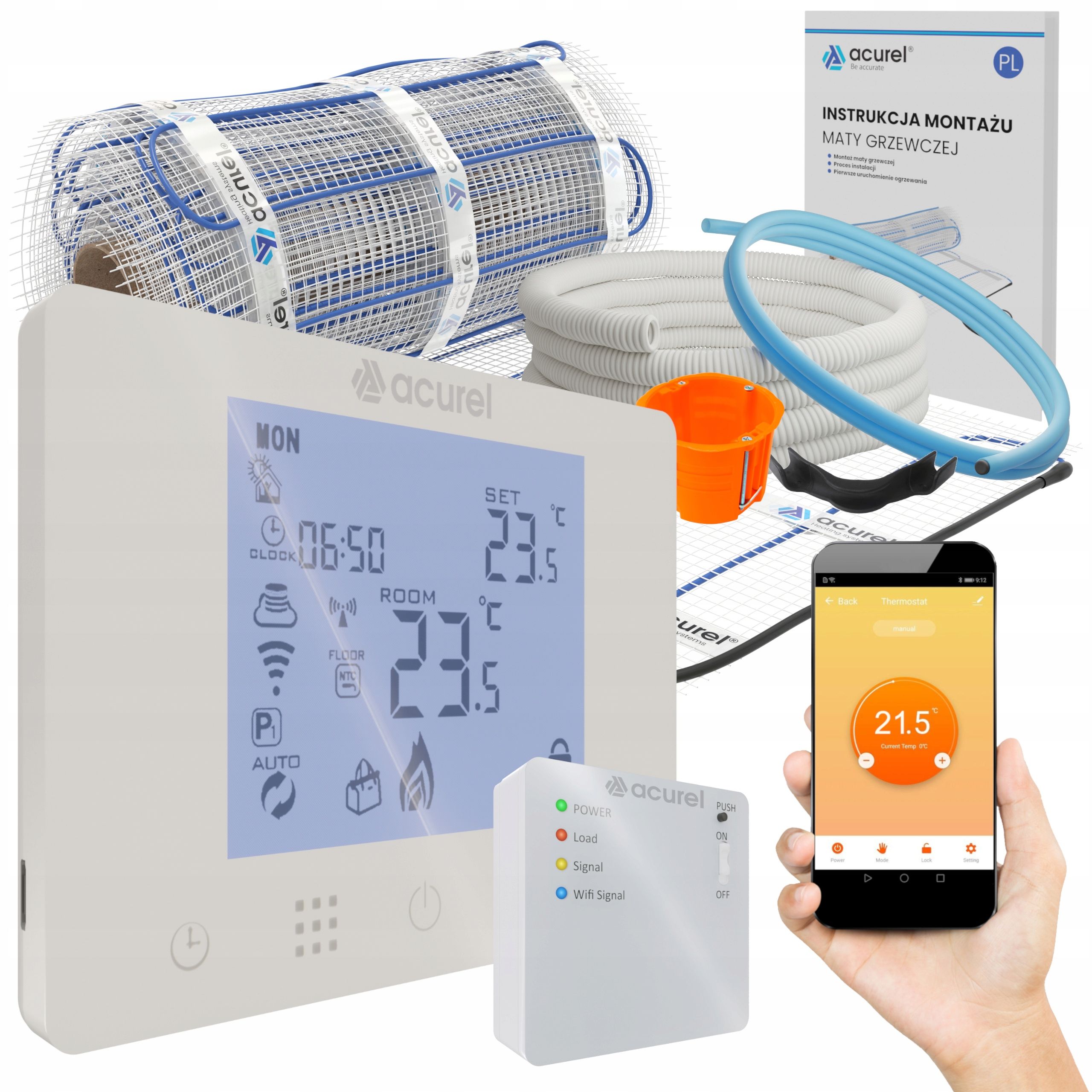  Soojenduspadi küte küte 160w/m2 regulaator wifi komplekt 4m2 acurel