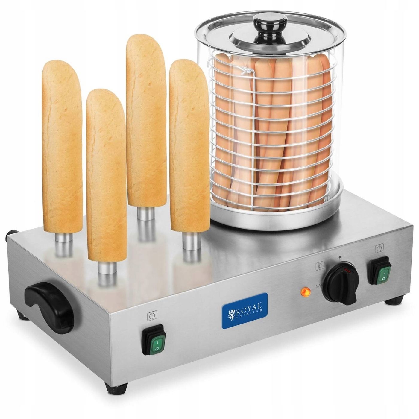  Heizgerät hotdogs - 100 würstchen / 25 brötchen