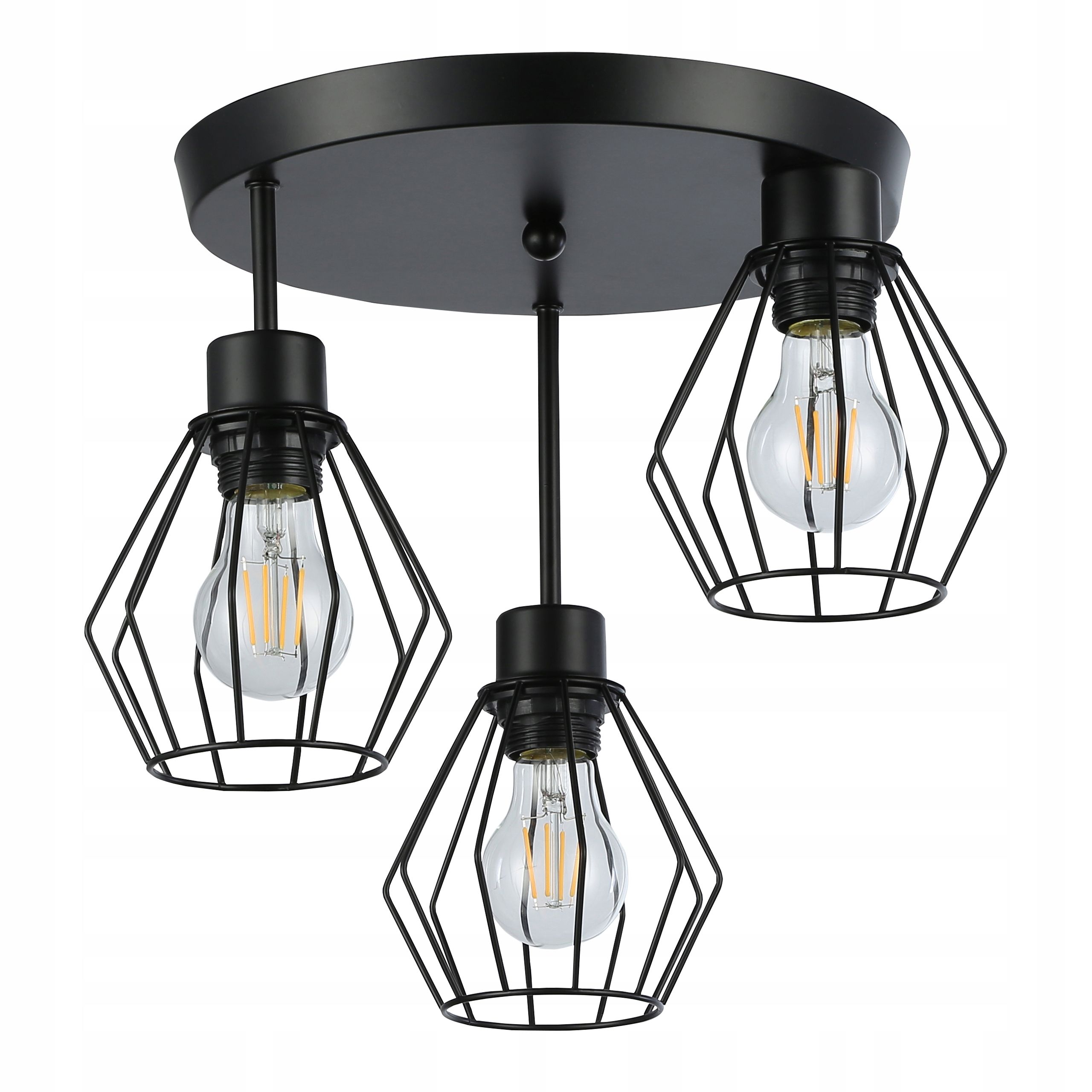  Deckenlampe hängend lampe wandleuchte rahmen 6x nr. e27 70cm led schwarz