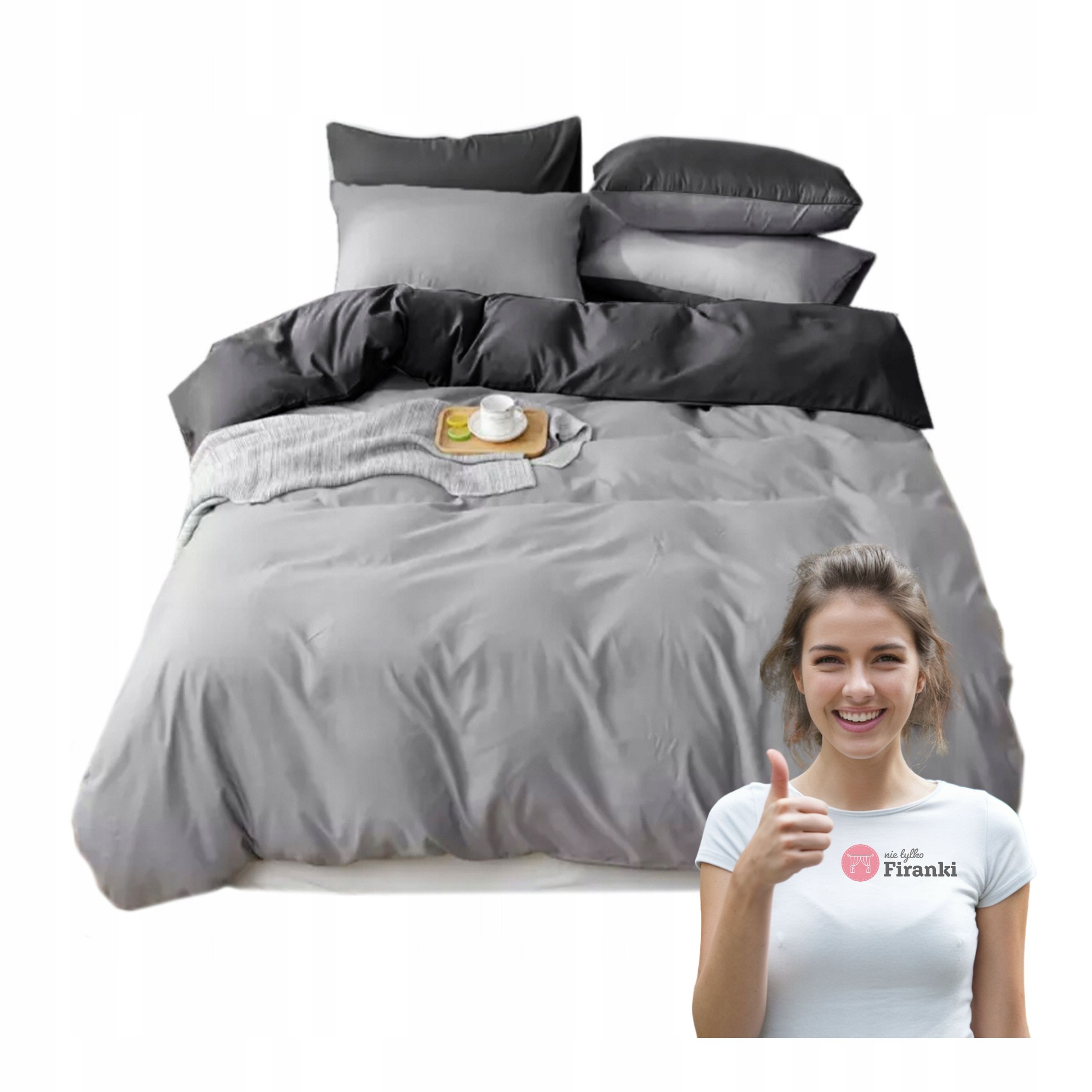  Bedding smooth double-sided set for the bedroom with two poszewkami 160x200 2