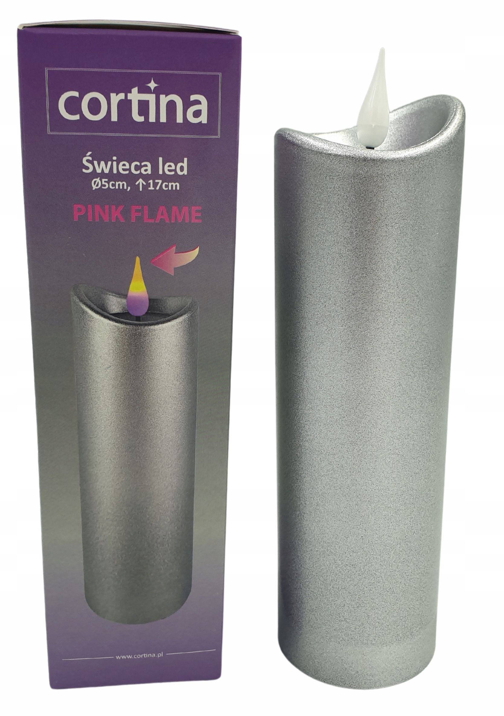  Grave candle insert led cortina moving flame 15cm 5 cm white led candle