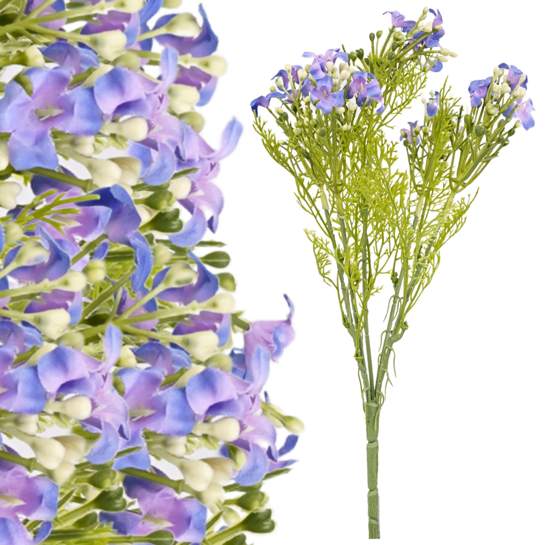  Dirbtinės gėlės gipsowka šakelė 32cm tanki violetinė priedas puokštėms