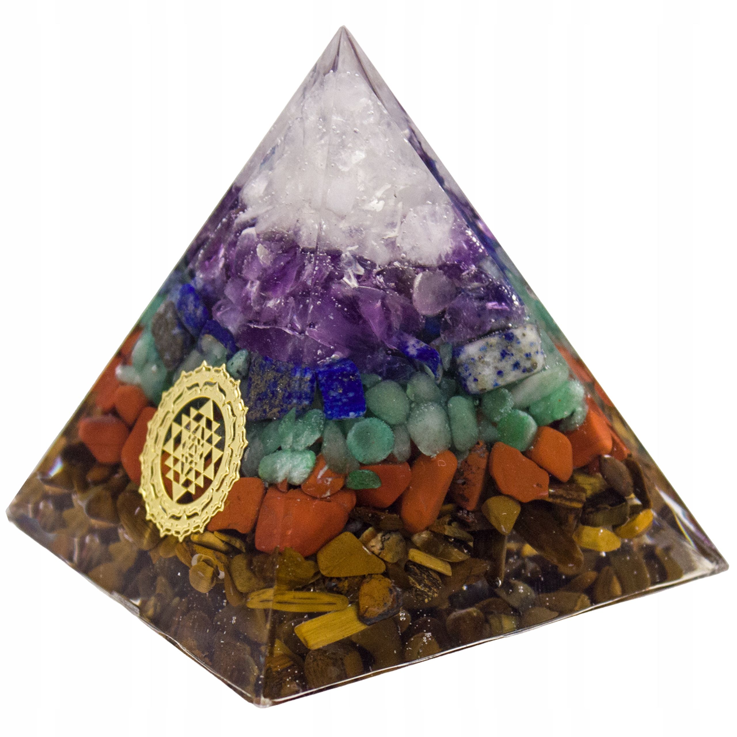  Pyramide orgonit amethyst lazuryt oliwin tigerauge feng shui chakren 5cm