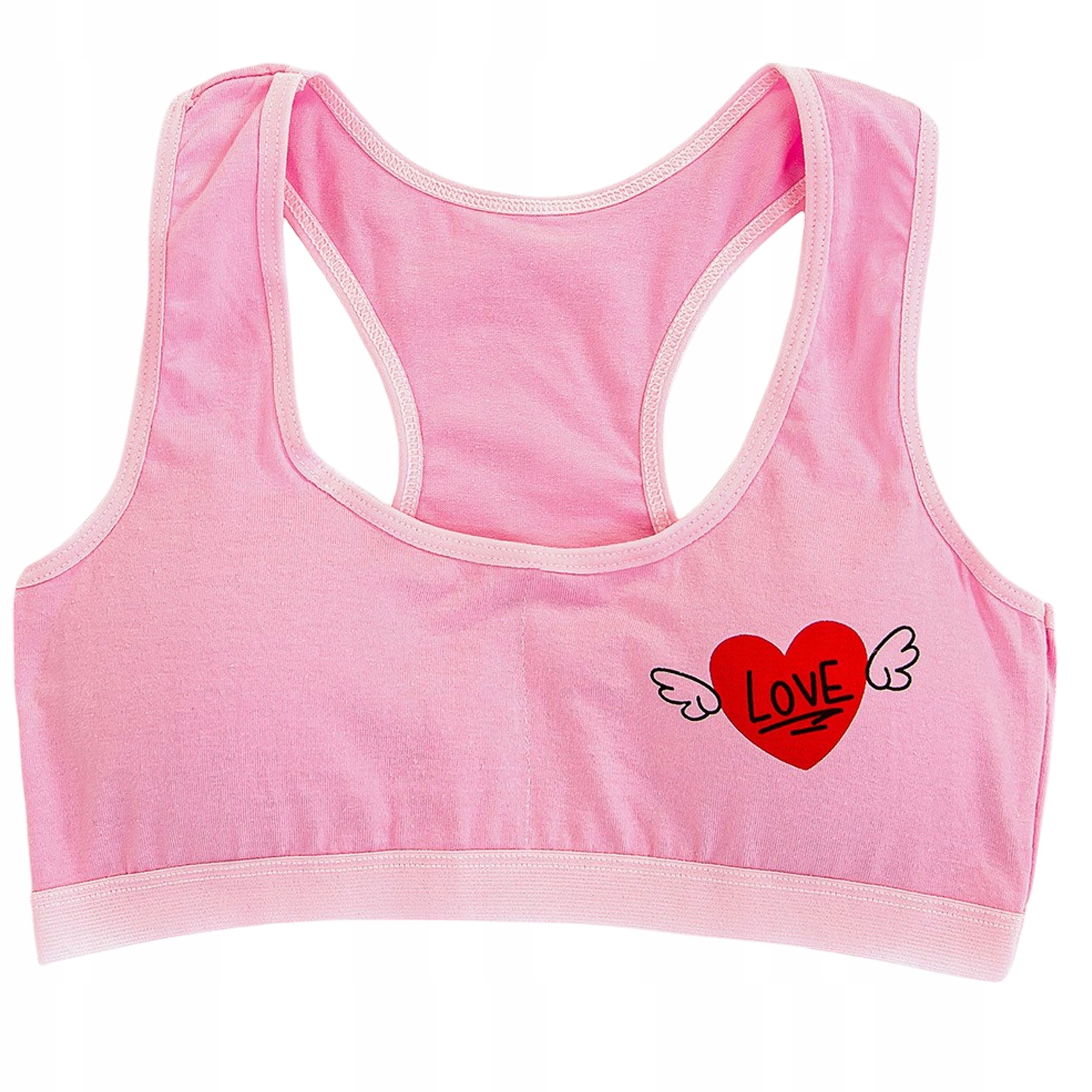  2 pcs. sports bra top for girls youth bra cotton s/140