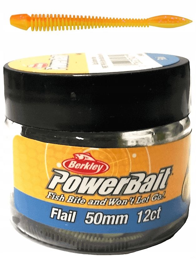  Guminukas berkley powerbait nuojauta 50mm - green white 12 vnt.