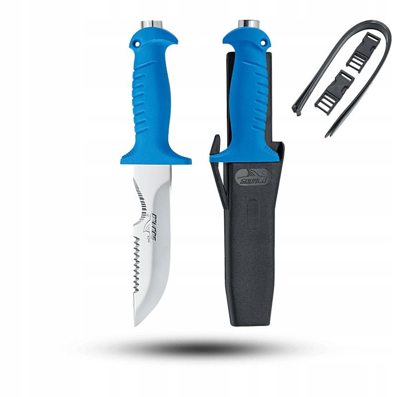  Diving knife mac coltellerie aquatys - black - aqt12.n + case + straps