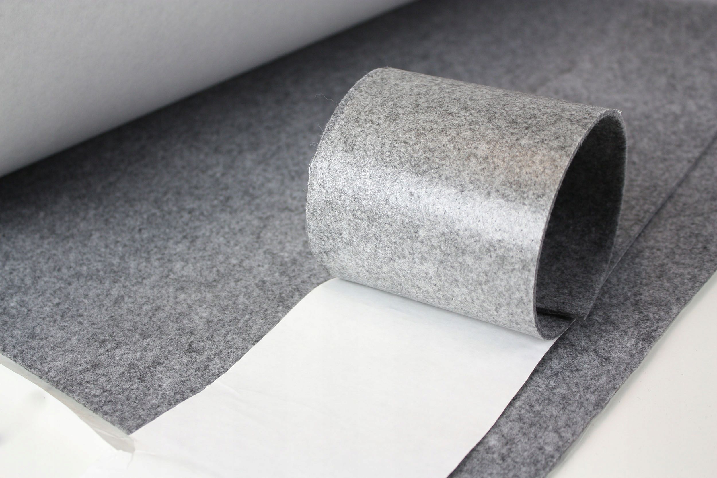  Felt self-adhesive glue 3,5mm with glue black 10x100cm - fk36-ad