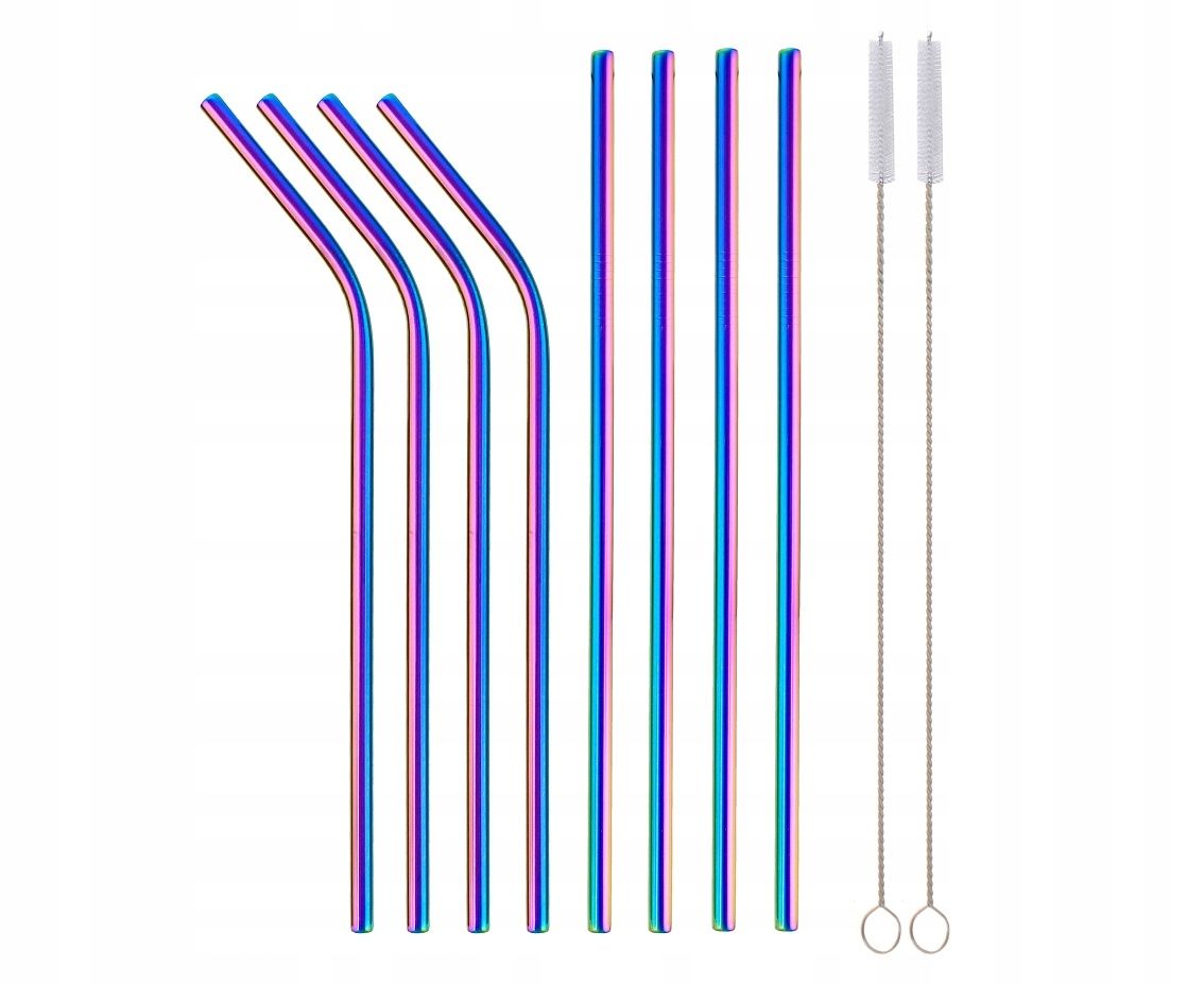  Slamky rúrky na pitie - papier zlomiť sa 250 počítač. 6x200mm - dúhy farba