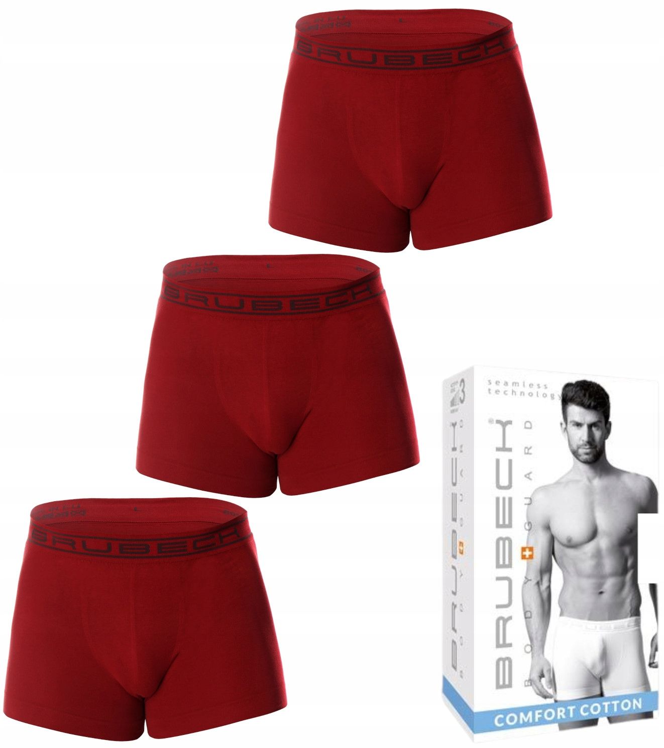  Brubeck pánské boxerky bavlna 3 ks. shortbox termoaktivní 3 barvy l