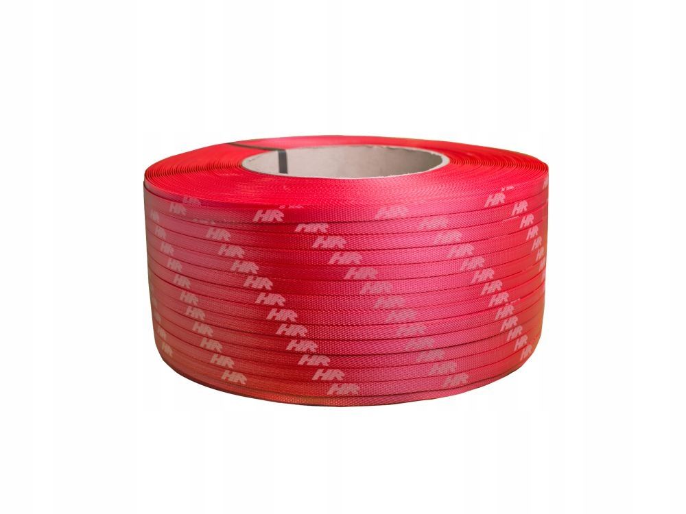  Binding tape pp 12 x 0.60 polypropylene white printout red logo