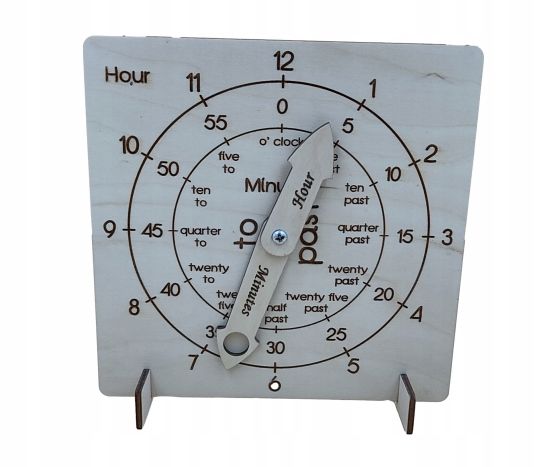  Laikrodis montessori mokslas odczytywania valandų 25x25 rodyklės dovana