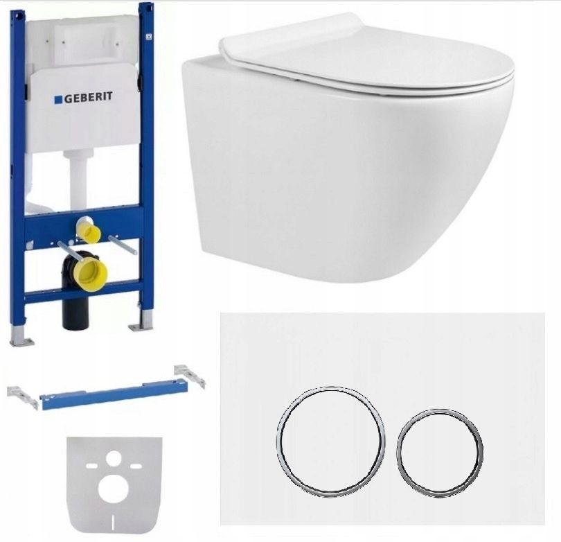  Wc rāmja komplekts geberit + atslēga + tualetes pods melns matēts + dēlis w/o+fresh
