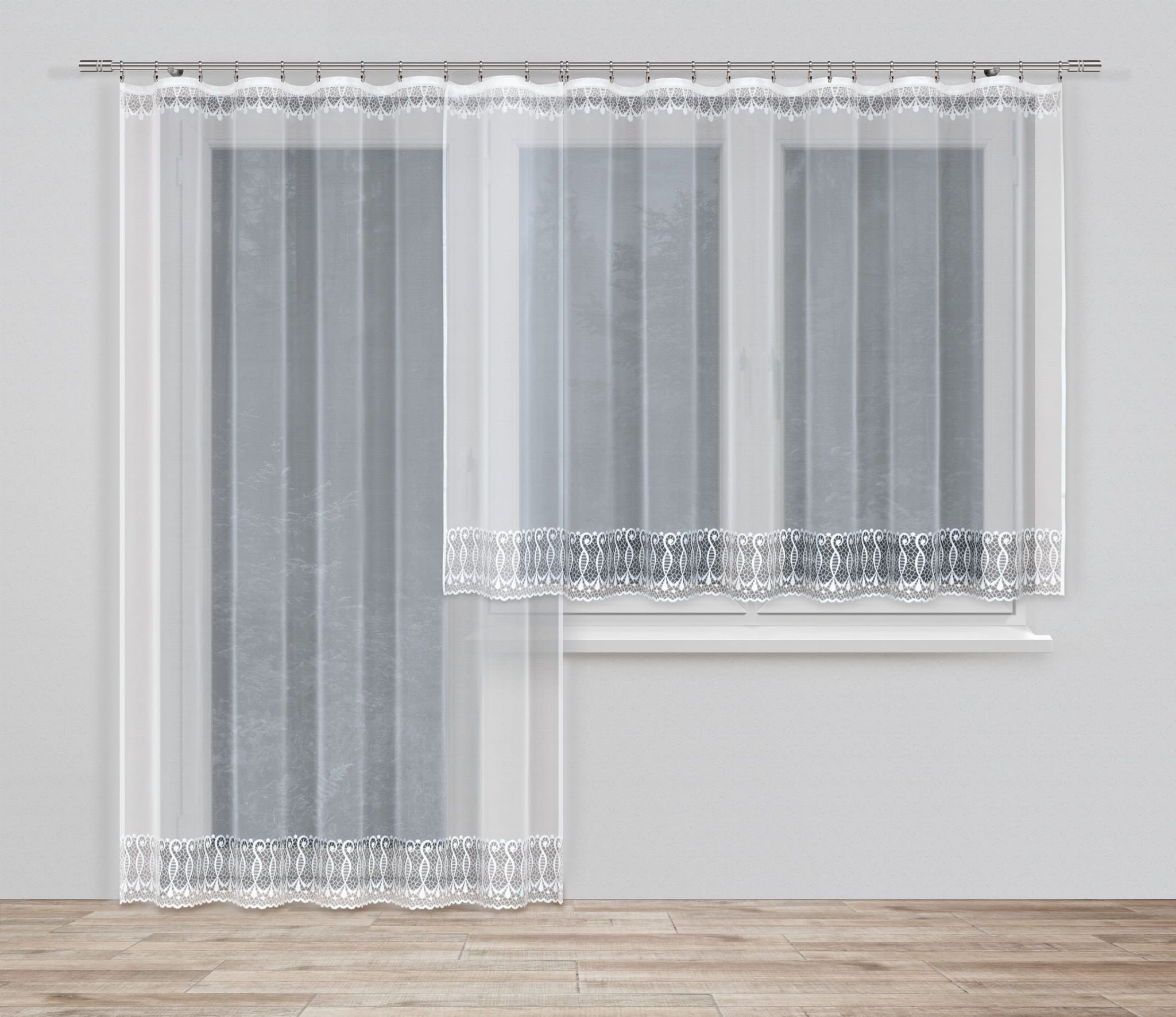  Užuolaida užuolaida stačiai žakardas baltas 250x250 cm