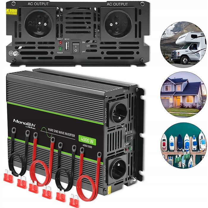  Spannungswandler qoltec 24v 230v 300w 600w sinus für ein wohnmobil boote