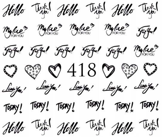  Water nail stickers for nails rainbows, mouth, pride, cigarette - nr 1011