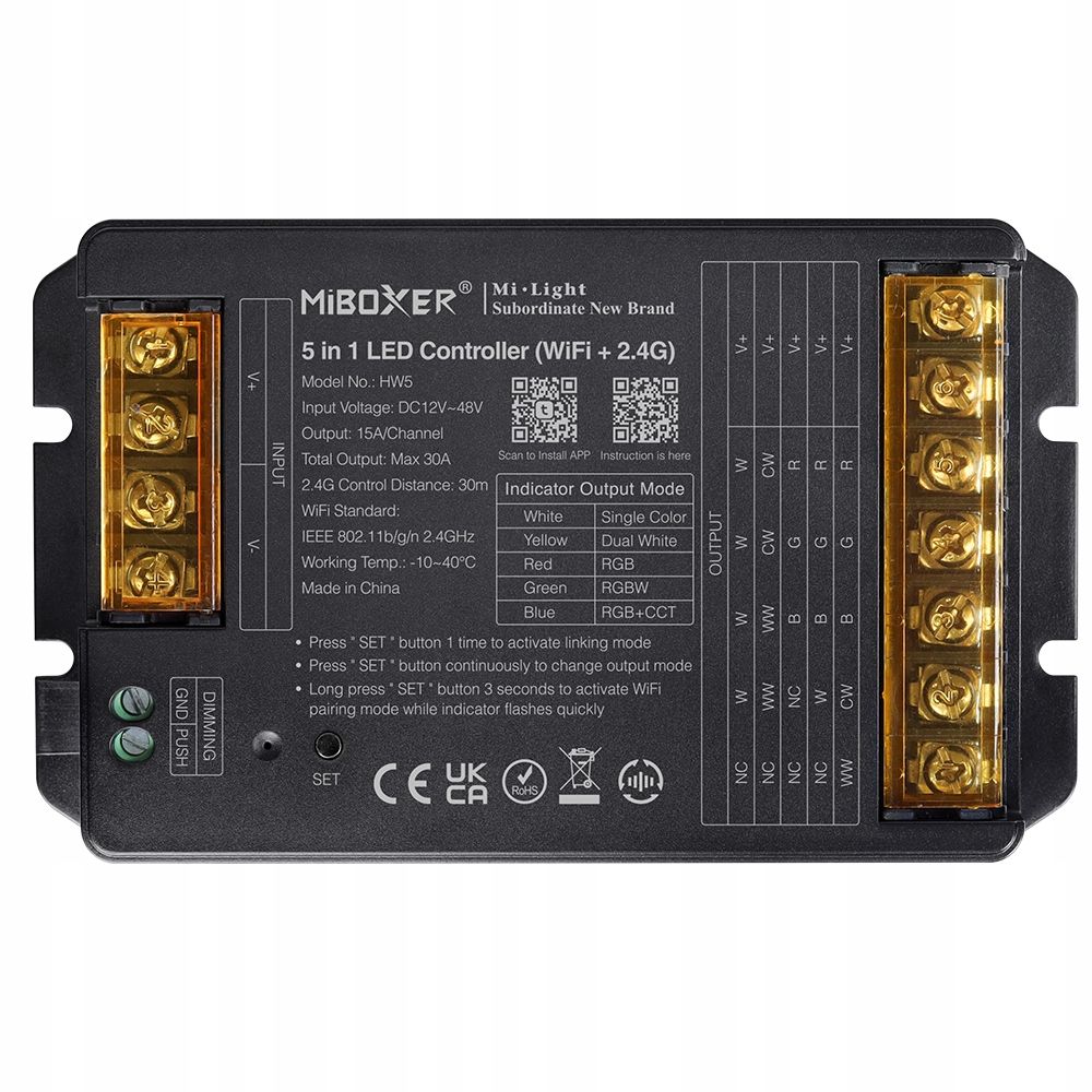  Waterproof controller miboxer fut038sp rgbw zone controller 2.4gh ip65