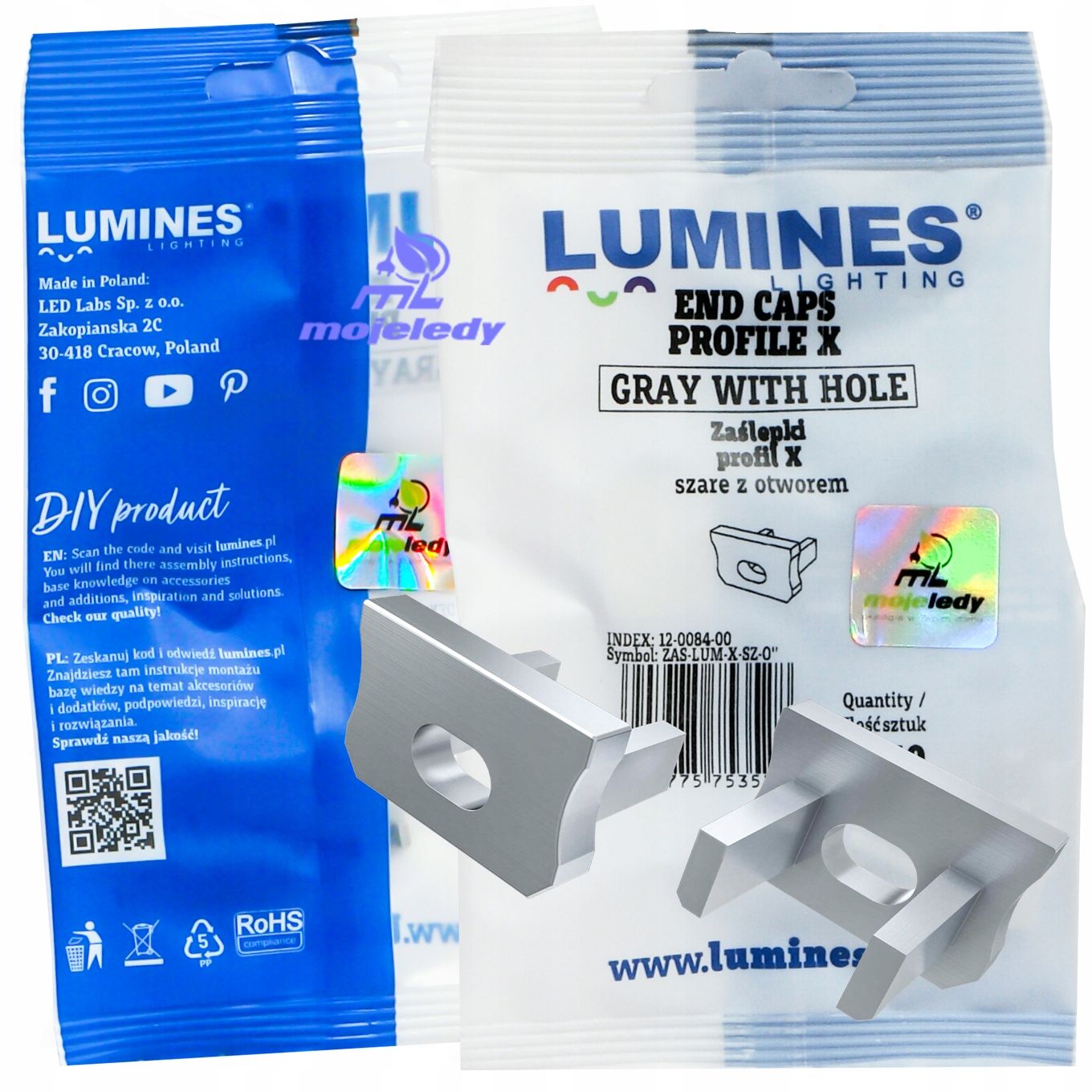  Alumīnija profils iledo balts lentes led piekārts 2m