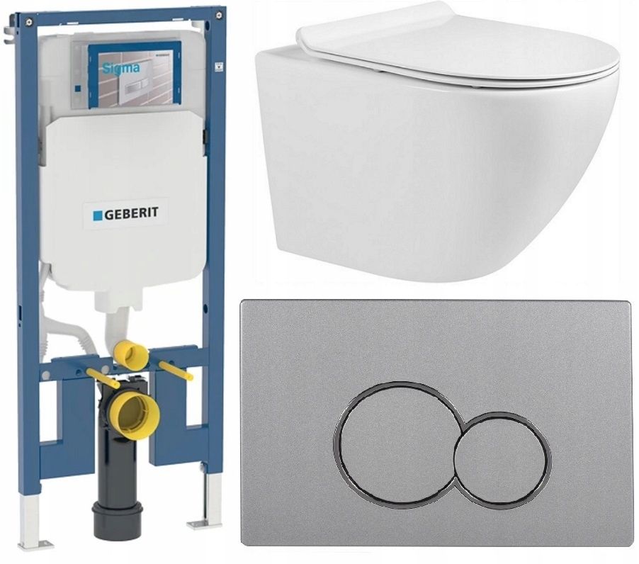  Wc rāmja komplekts geberit + atslēga + tualetes pods melns matēts + dēlis w/o+fresh