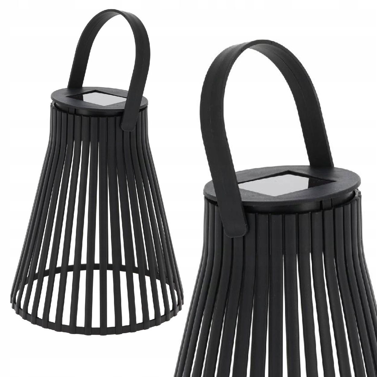  Lampa 15x18 cm laterna led lampa lampa svečturis melns dārzs